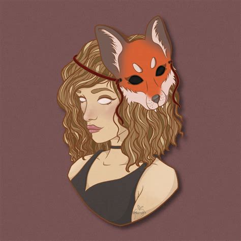 Girl with Fox Mask by MBerryArt on DeviantArt