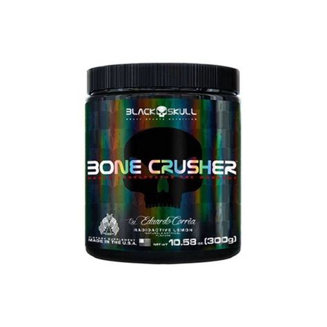 Pré Treino Bone Crusher Black Skull Limão 300g em Promoção Ofertas na