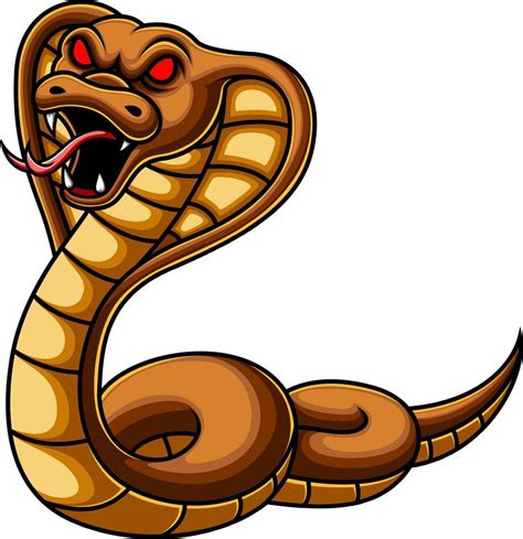 Angry cobra snake cartoon 4858121 Vector Art at Vecteezy