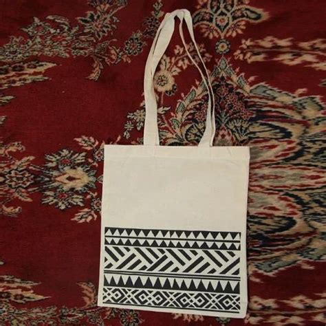 Off White And Black Plain Cotton Organic Bag At Rs 25 Piece In