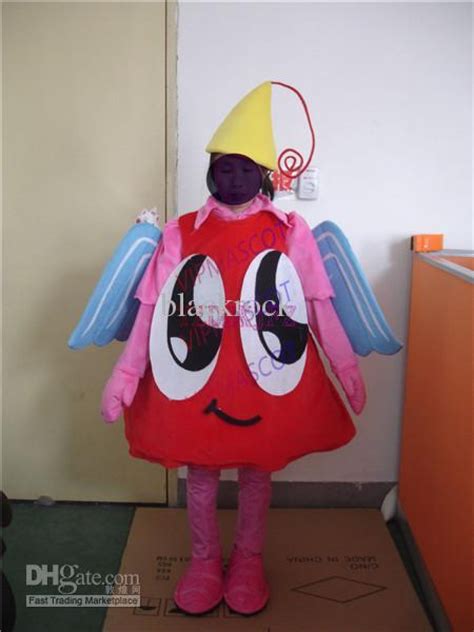 Hot Sale Cute Adult The New Lovely Red Angel Girl Mascot Costume Cartoon Costume Halloween