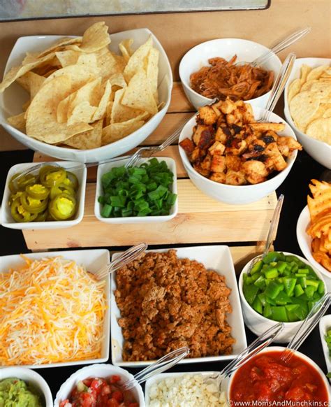 Nacho Bar Ideas A Tasty Game Day Party Buffet Moms And Munchkins