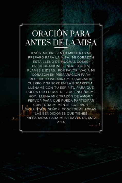 Oración para antes de la Misa Ama Como Dios Ama Oraciones Frases