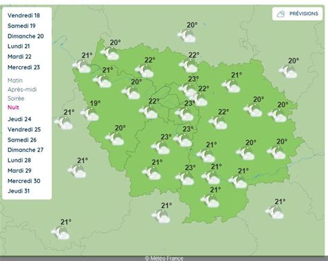 Météo à Paris et en Île de France vague de chaleur et orages attendus