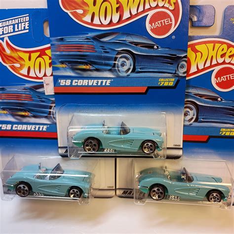 1997 Hot Wheels 58 Corvette Coupe Collector 780 Lot Of 3 EBay