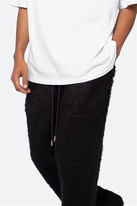 Fuzzy Sweatpants Black Mnml Shop Now