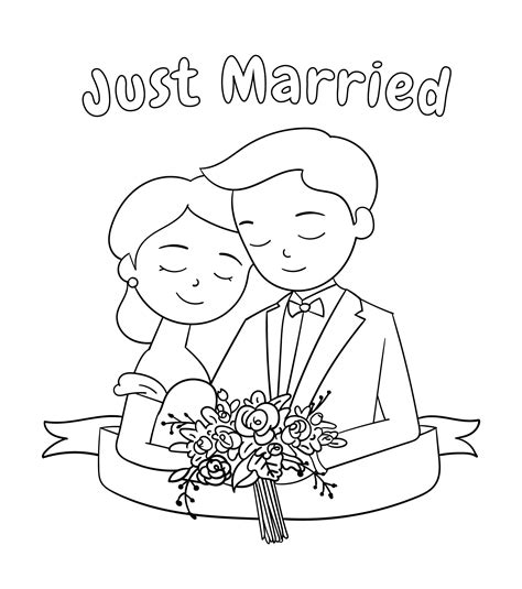 10 Best Wedding Coloring Book Printable Template