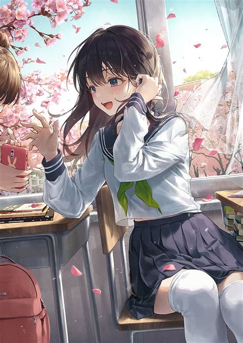 HD wallpaper: anime girls, school, school skirt | Wallpaper Flare