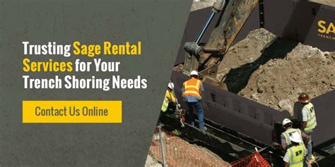 The Different Types of Trench Shoring - Sage Rental Services