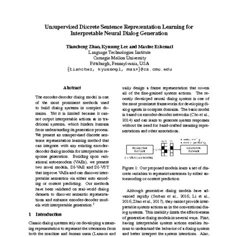 Unsupervised Discrete Sentence Representation Learning For