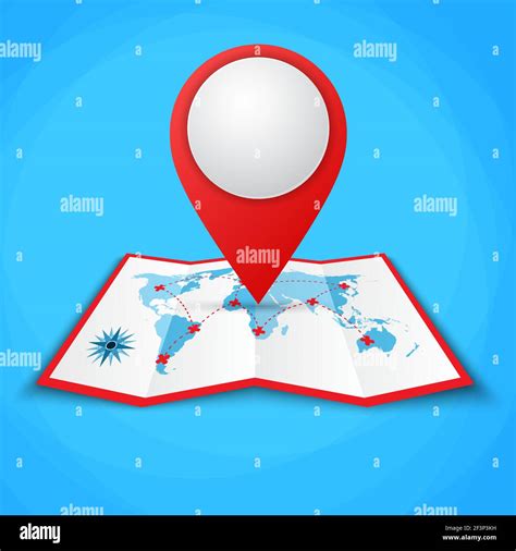 Location Icons On The World Map Stock Vector Image And Art Alamy