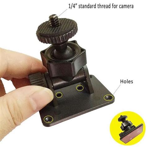 New 14 Screw Car Camera Mount Sticky Base Dvr Bracket With Hole