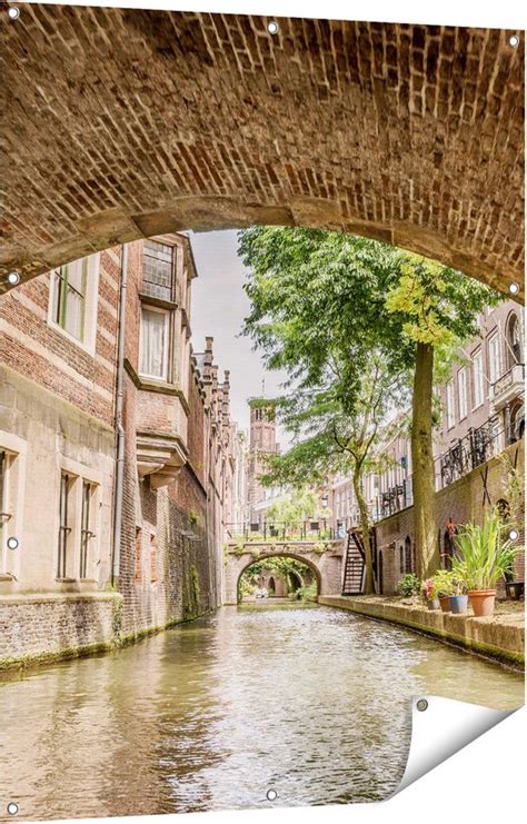 Gards Tuinposter Gracht In Utrecht Onder De Brug X Cm Tuindoek