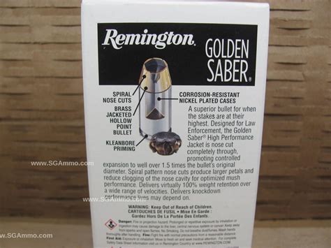 Round Case Auto Grain Remington Golden Saber Bjhp Hollow