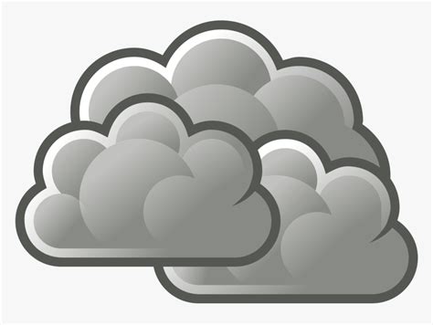 Cloudy Clipart - Rainy Weather Clipart, HD Png Download - kindpng