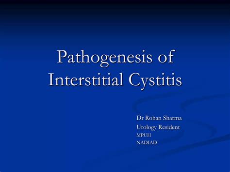 Pathogenesis Of Interstitial Cystitis Ppt