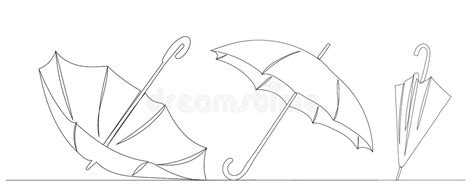 Umbrellas Line Drawing Stock Illustrations 453 Umbrellas Line Drawing