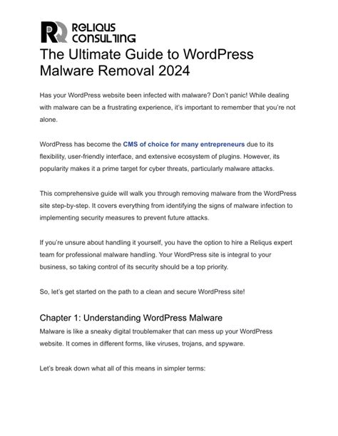 PPT Ultimate Guide To WordPress Malware Removal Your Key To A Safe