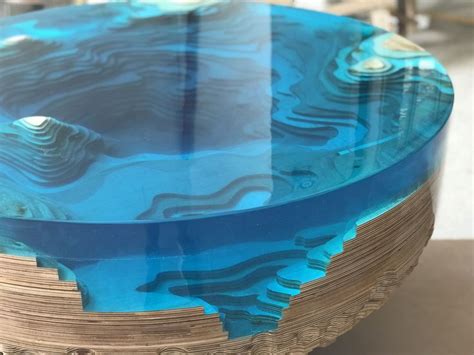 Unique Blue Ocean Abyss Table Resin Art Epoxy Resin Art Resin Crafts