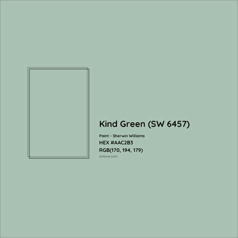 Sherwin Williams Sw6457 Kind Green Match Paint Colors Myperfectcolor