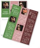 Sensual Female With Blindfolded Eyes In An Artistic Nude Pose Newsletter Template Design ID