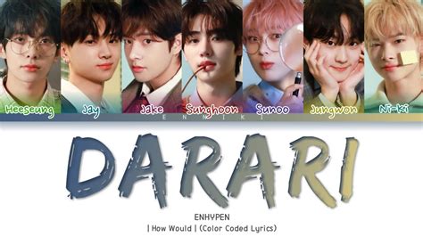 How Would ENHYPEN Sing DARARI By Treasure Color Coded Lyrics