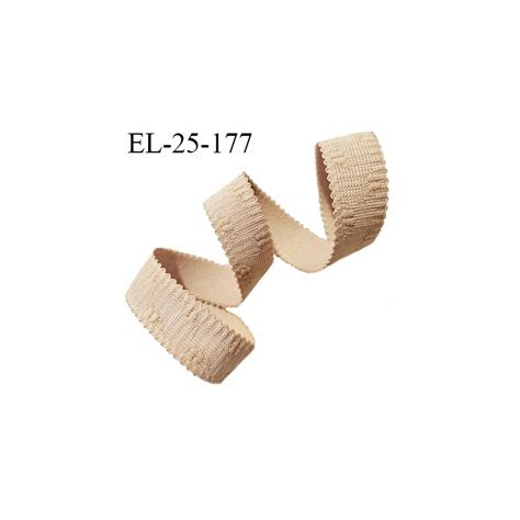 Elastique Lingerie 25 Mm Couleur Praline Ou Chair Avec Picots De Chaque