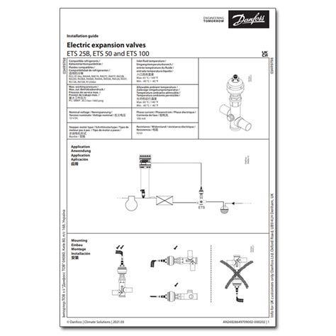 Hunter Liberty Corp Danfoss ETS 50 ETS 100 Installation Guide