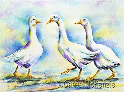 Three Loose Goose Painting Of Geese Carrie Mckenzie Art Halifax