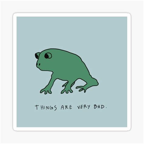 "sad frog meme" Sticker for Sale by kyzerkreates | Redbubble