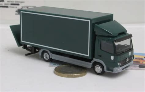 HERPA 096645 Mercedes Benz Atego 10 Koffer LKW Mit Ladebordwand Zoll