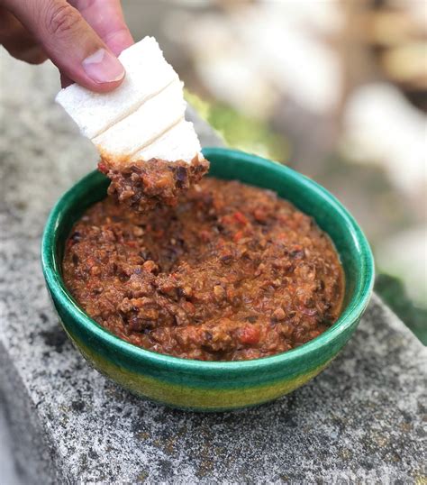 Tapenade De Aceitunas Negras Y Morr N Asado N Ma Vegano