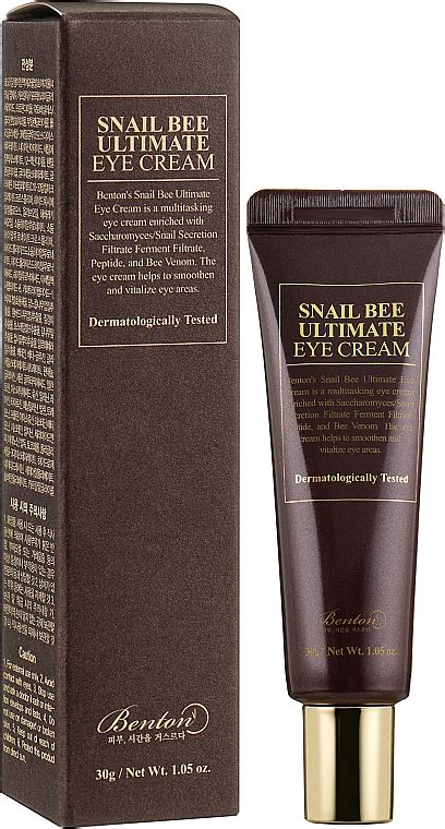 Eye Cream With Snail Mucin Bee Venom Benton Snail Bee Ultimate Eye