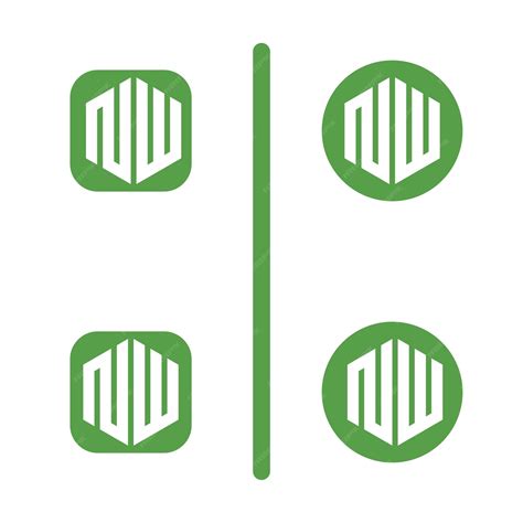 Premium Vector | Monogram nw