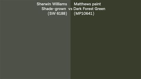 Sherwin Williams Shade Grown Sw Vs Matthews Paint Dark Forest