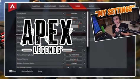 ★new★ Shroud Apex Legends Settings Youtube