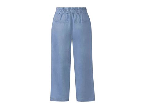 Pantalón culotte de lino para mujer Lidl