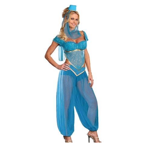 De Talla Grande De Aladdin Diosa Genio Jasmine Traje De La Princesa