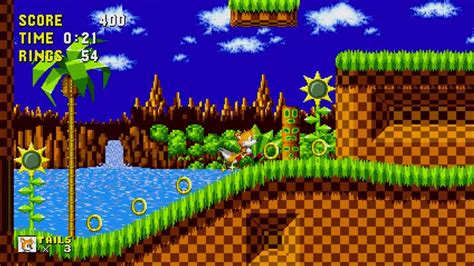 Sonic The Hedgehog Remastered Green Hill Zone Act Tails Hd