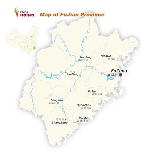 Map of Fujian