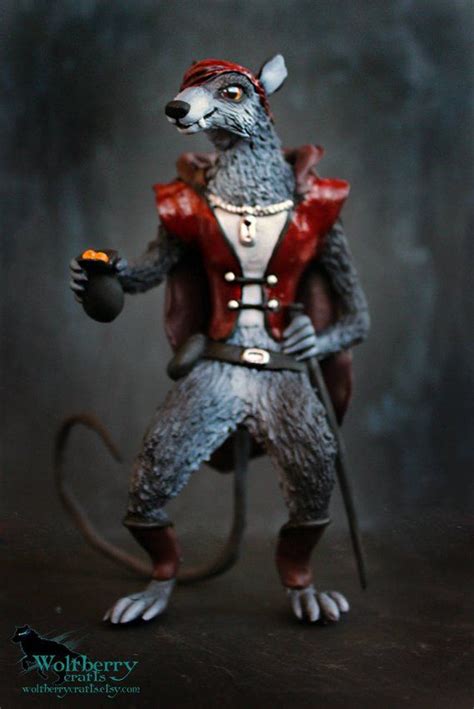 Pirate Rat Warrior Figurine From Redwall Book Neko Cat Figurines