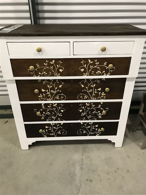 Stenciled Ombr Chest Of Drawers Decor Home Decor Drawers