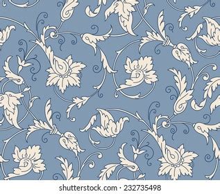 Damascus Pattern Seamless Vintage Background Vector Stock Vector ...