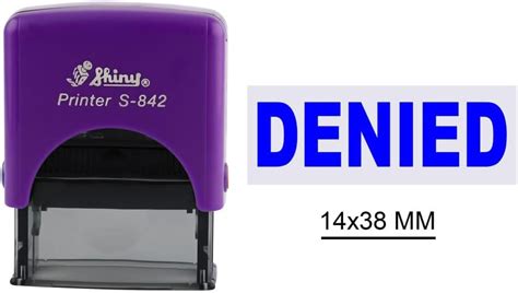 Meetyouaffection Shiny S 842 Denied Self Inking Rubber Stamp Personalized Self