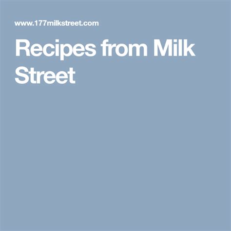 Best Milk Street Recipes - Find Vegetarian Recipes