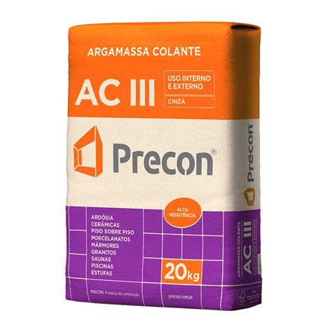 Quanto Custa Argamassa Ac3 - ARGAMASSA AC3 20KG CINZA PRECON - Santos e Ramos Acabamentos