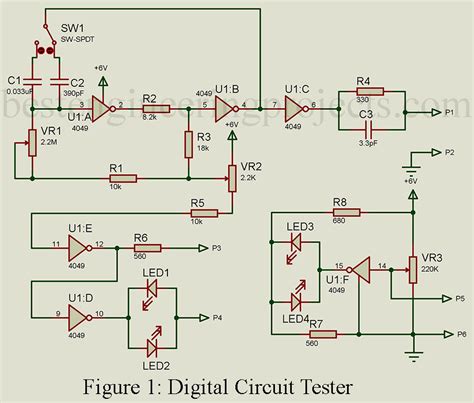 Digital Circuit Tester using 4049 IC - Engineering Projects