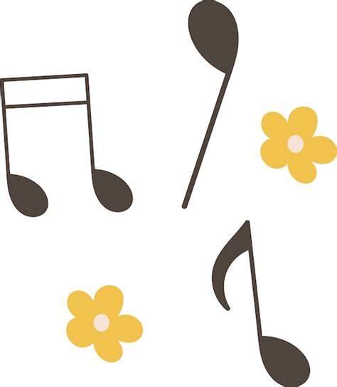 Premium Vector Music Notes And Flowers Pattern