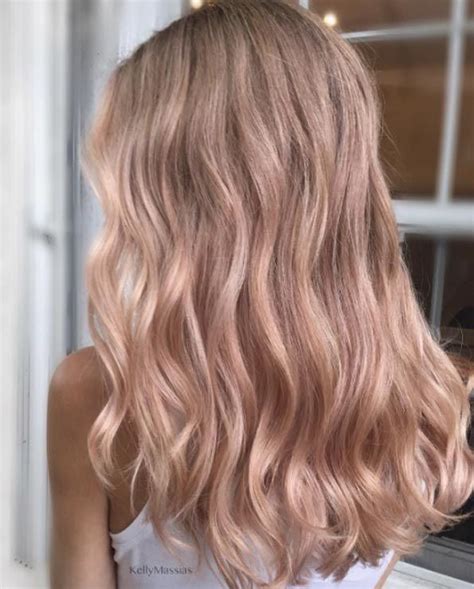 Rose Gold Haar Farbe Für Blondinen Mode Pastellrosa Haare