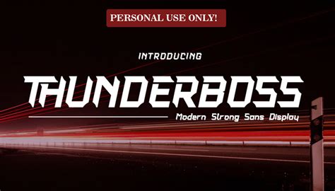 Thunderboss Font | dafont.com